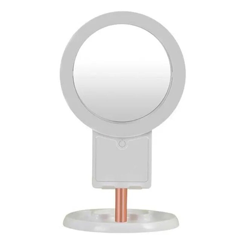 10X/1X Rotatable Desktop Makeup Mirror Light/ Makeup Mirror Portable Dimming Touch Switch