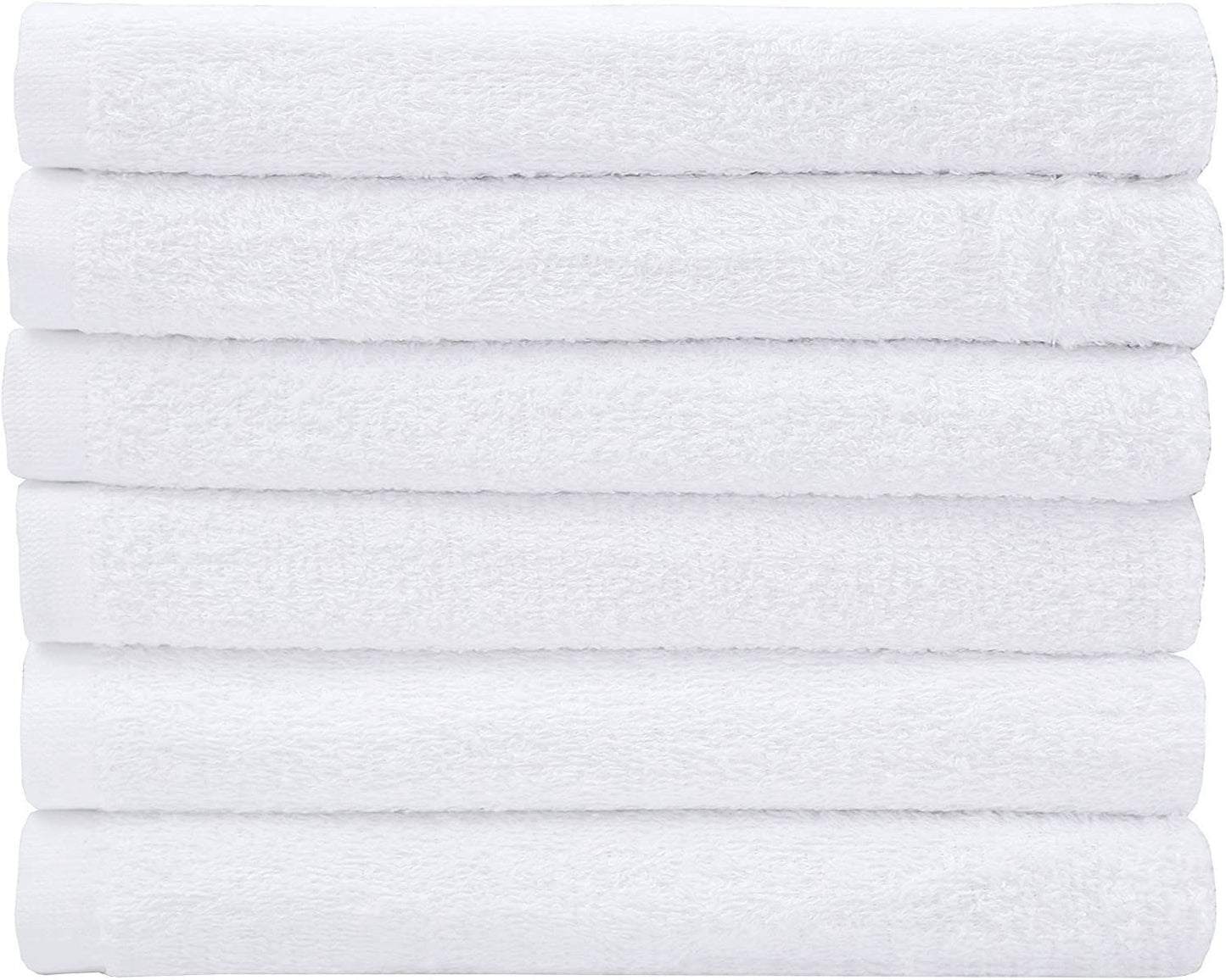 Cotton Washcloths Set - 100% Ring Spun Cotton, Premium Quality Flannel Face Cloths, Highly Absorbent and Soft Feel Fingertip Towels (24 Pack, White)