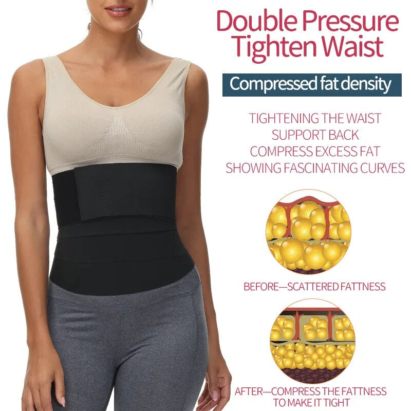 Bandage Wrap Snatch Me Up Premium Waist Trainer, Waist Trimmer, Back Support, Body Shaper, Compression Band Faja