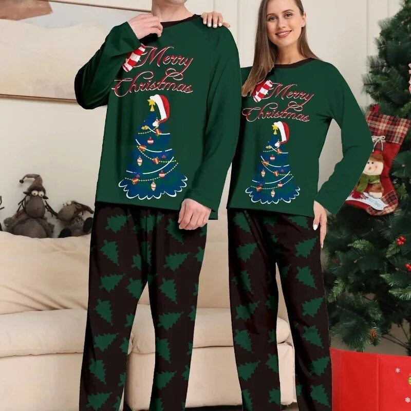 Family Matching Outfit Christmas New Spring Autumn Pajamas Sets Holiday Long Sleeves Homewear a Family of Five Sleepcoat H109