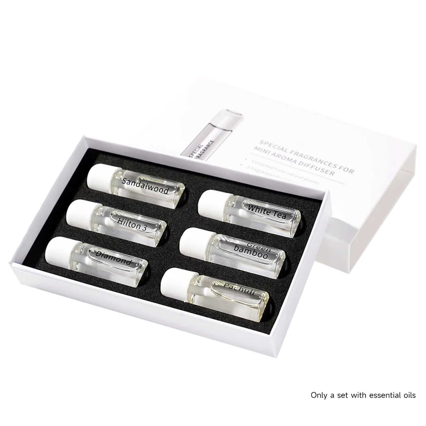 Car Perfume Vent Clip Battery Operated Scent Diffuser Cordless Design with Six Scent Small Portable Gifts for Him/Her