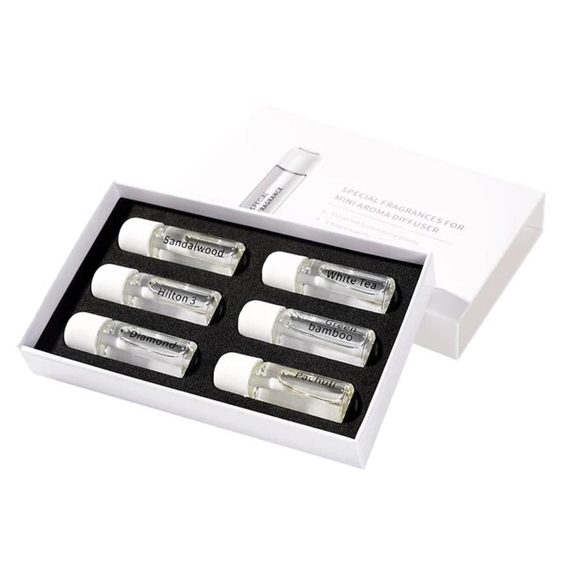 Car Perfume Vent Clip Battery Operated Scent Diffuser Cordless Design with Six Scent Small Portable Gifts for Him/Her
