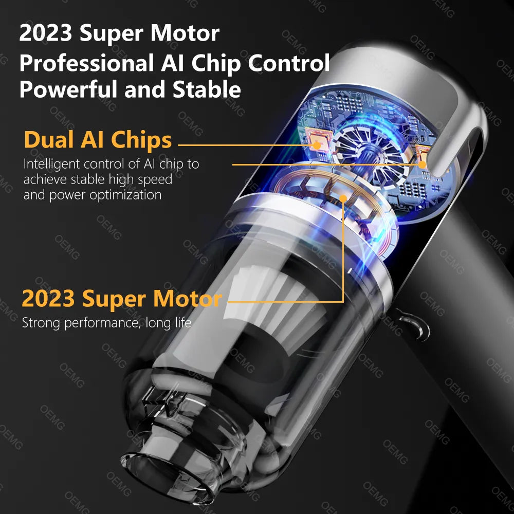 Mini Car Vacuum Cleaner, Portable, Wireless Hand Held Cleaner for Home/Car Cleaning
