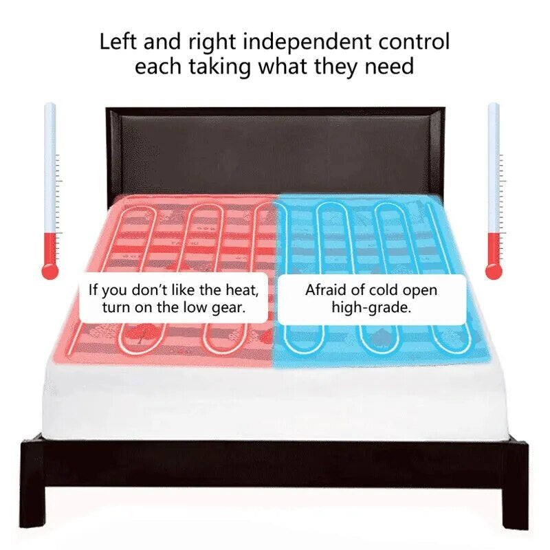 Thermal Soft Warming Winter Coral Fleece Throw Heated Heating Electric Blanket