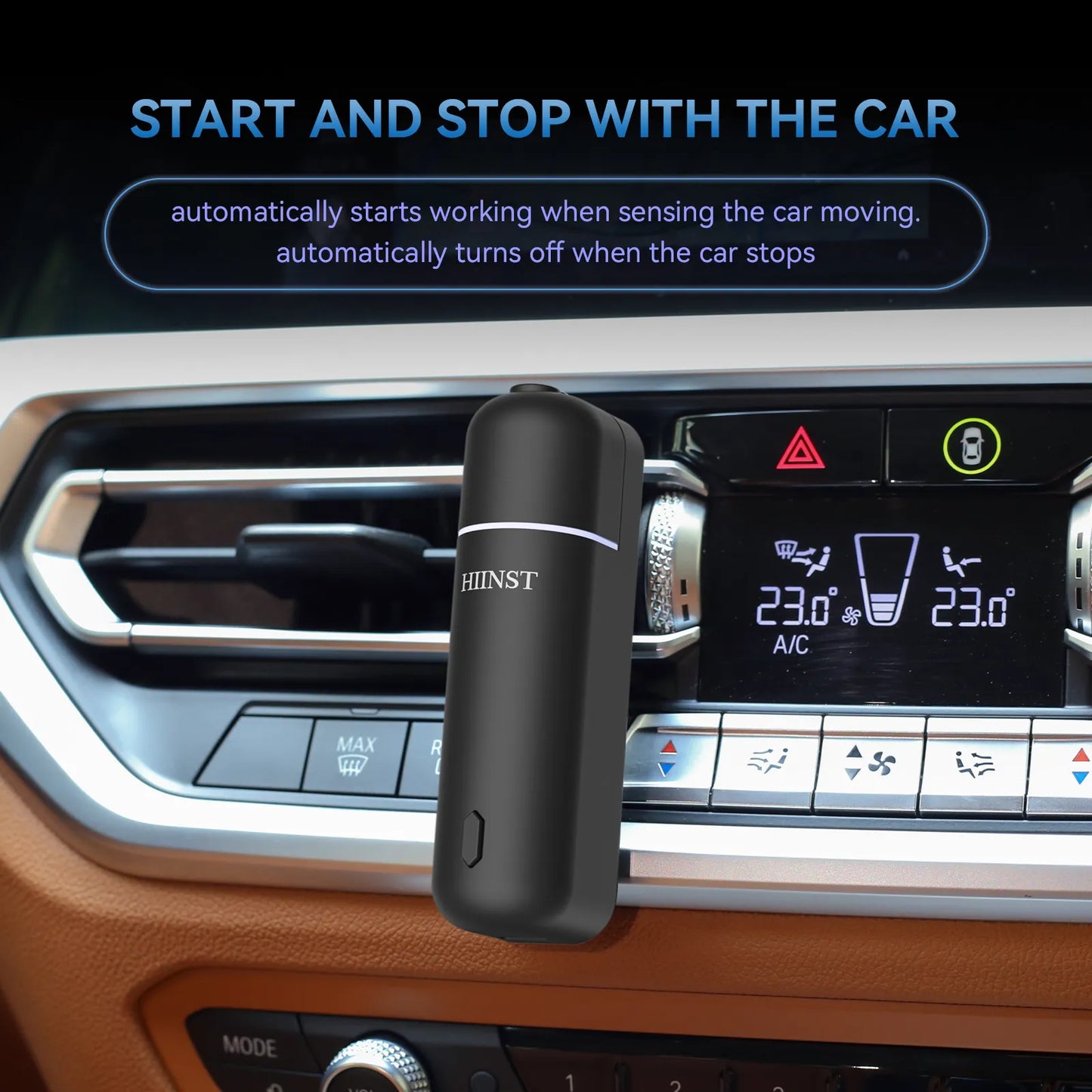 Car Perfume Vent Clip Battery Operated Scent Diffuser Cordless Design with Six Scent Small Portable Gifts for Him/Her