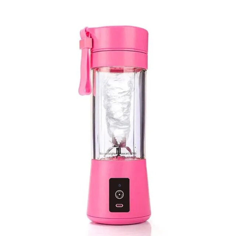 1Pc Pink Mini Portable Blender with USB charger, 6 Blades Mini Juicer/Mixer