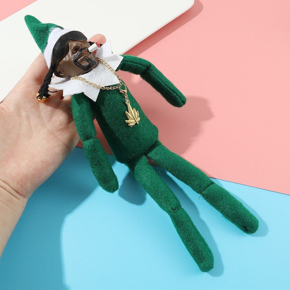 Snoop on a Stoop Christmas Elf Doll Spy on a Bent Christmas Elf Doll Home Decoration New Year Christmas Gift Toys