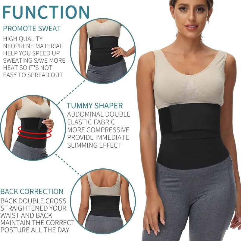 Bandage Wrap Snatch Me Up Premium Waist Trainer, Waist Trimmer, Back Support, Body Shaper, Compression Band Faja