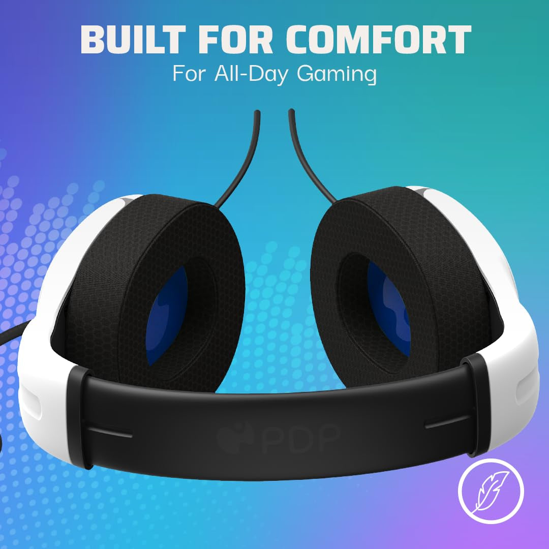 AIRLITE Wired Stereo Gaming Playstation Headset with Noise Cancelling Boom Microphone: PS5/PS4 (Frost White)