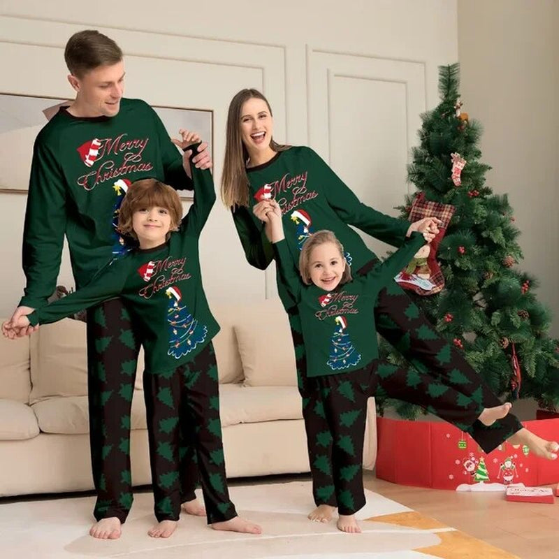 Family Matching Outfit Christmas New Spring Autumn Pajamas Sets Holiday Long Sleeves Homewear a Family of Five Sleepcoat H109