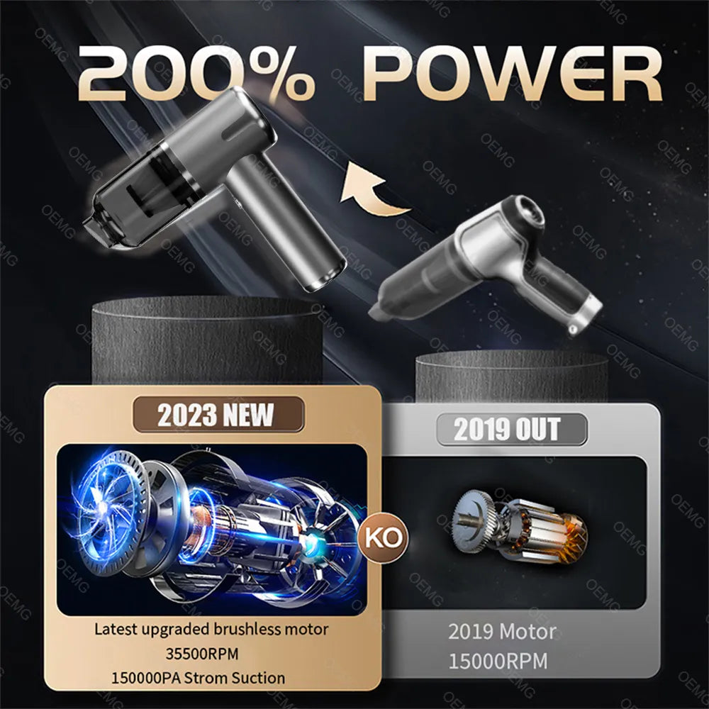 Mini Car Vacuum Cleaner, Portable, Wireless Hand Held Cleaner for Home/Car Cleaning