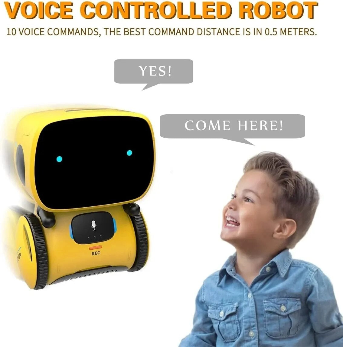 Kids Robot Toy: Smart Talking, Voice-Controlled, and Interactive Educational Partner for Kids Age 3+, with Singing, Dancing, and More