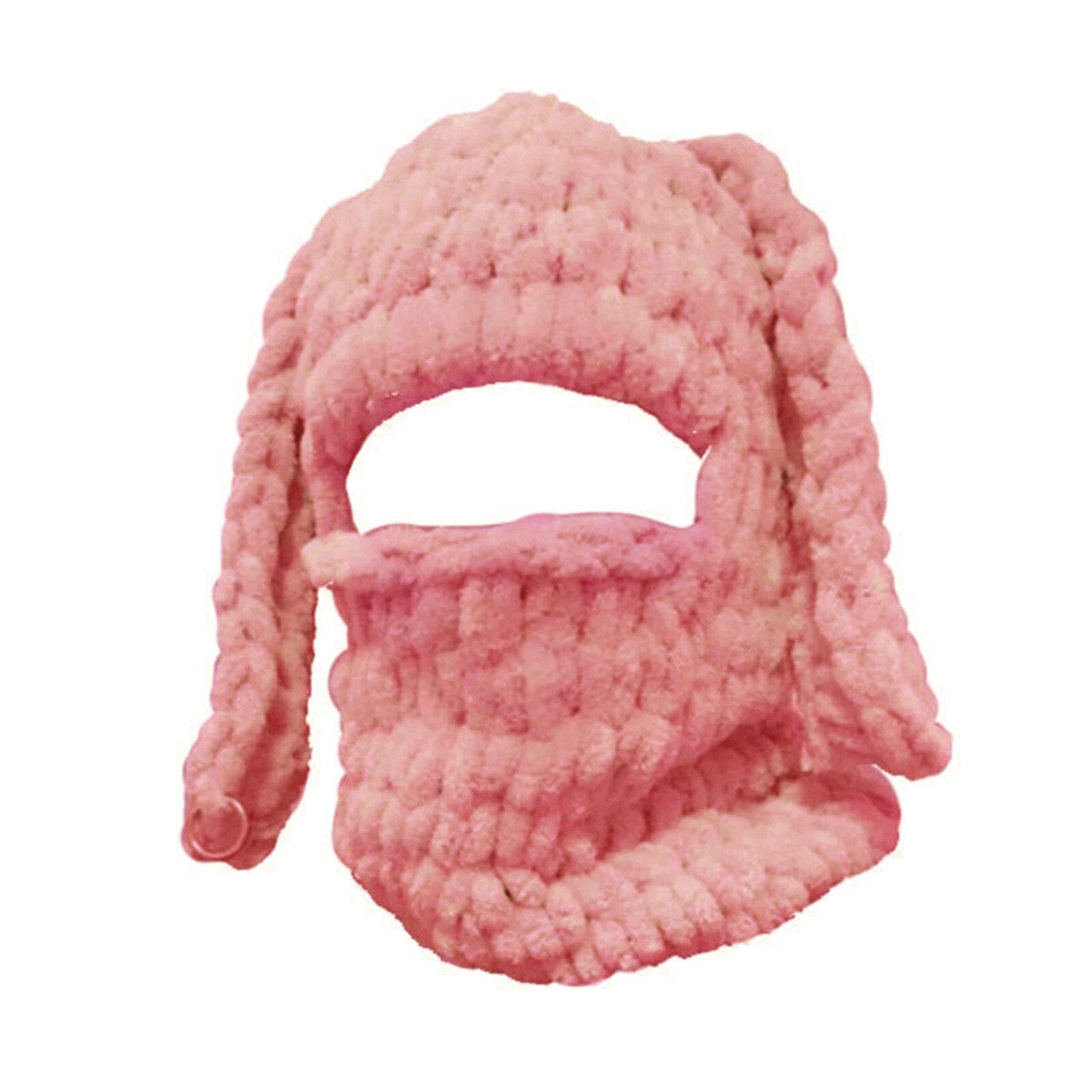 Adults Rabbit Ear Hat Funny Soft Balaclava Knitted with Ears Winter Crochet Hat 