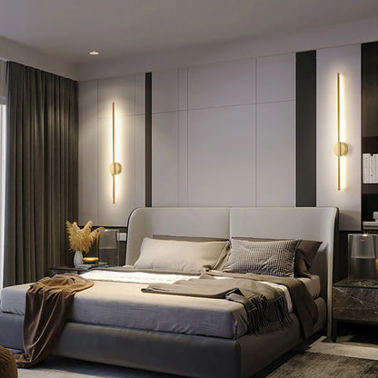 60Cm Strip LED Living Room Wall Light Modern Nordic Sofa Background Full Copper Bedroom Bedside Wall Light AC85-265V