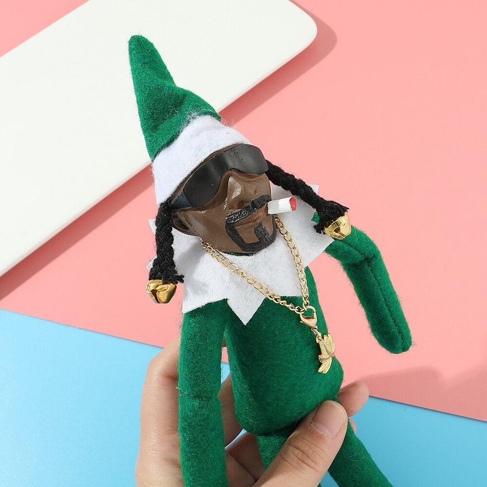 Snoop on a Stoop Christmas Elf Doll Spy on a Bent Christmas Elf Doll Home Decoration New Year Christmas Gift Toys