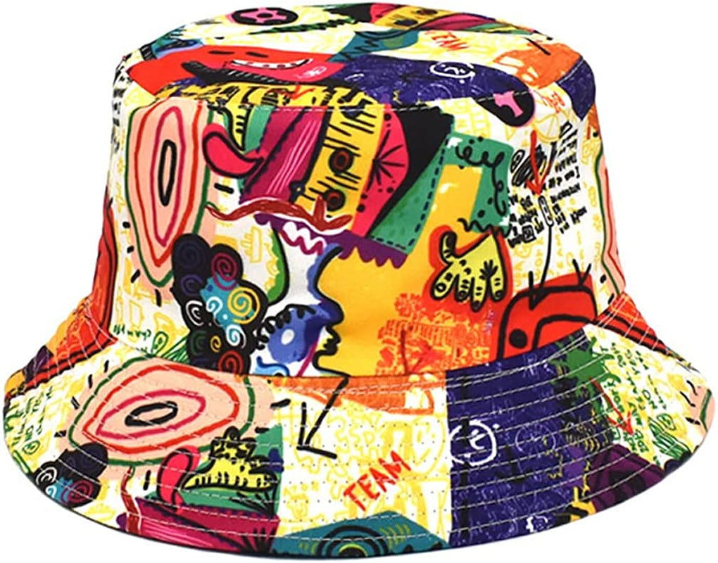 Bucket Hat for Men Women,Packable Reversible Printed Sun Hats,Fisherman Outdoor Summer Travel Hiking Beach Caps