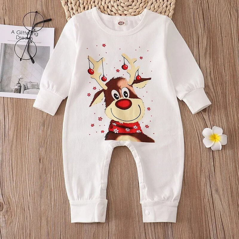 Christmas Family Pajamas Set Adult/Kid Sleepwear 2PCS  Tops +Pants Xmas Family Matching 