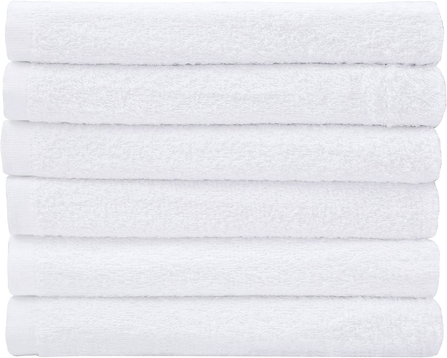 Cotton Washcloths Set - 100% Ring Spun Cotton, Premium Quality Flannel Face Cloths, Highly Absorbent and Soft Feel Fingertip Towels (24 Pack, White)