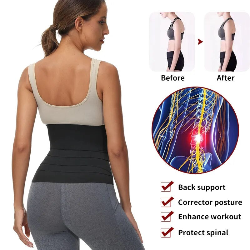 Bandage Wrap Snatch Me Up Premium Waist Trainer, Waist Trimmer, Back Support, Body Shaper, Compression Band Faja