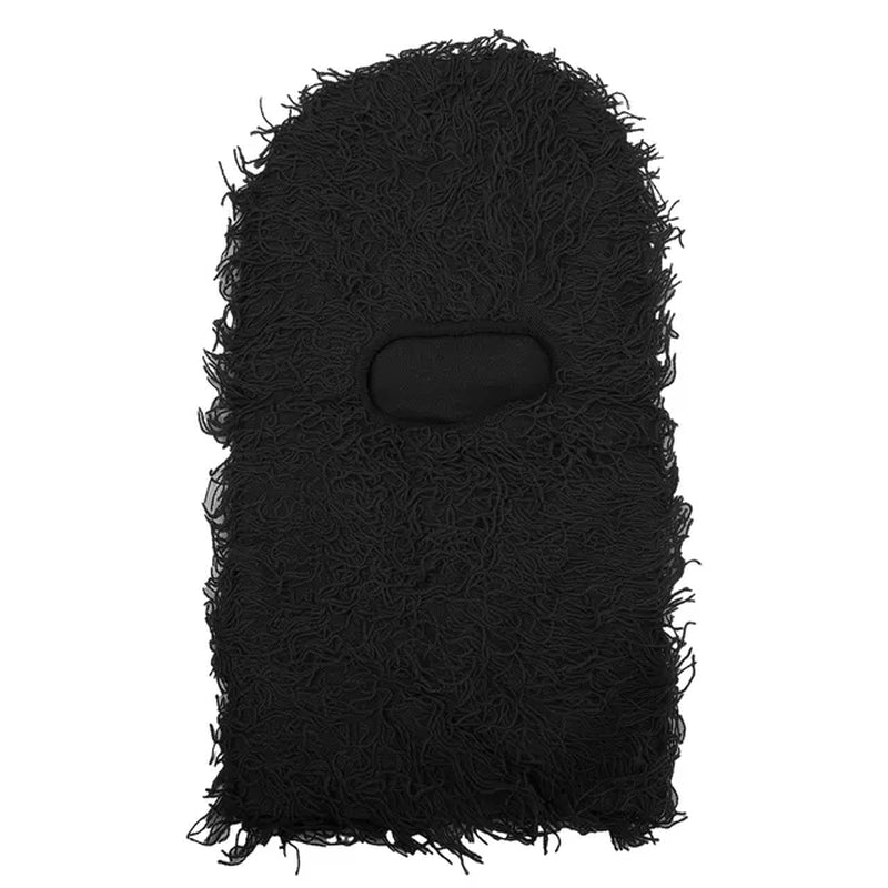  Balaclava Distressed Knitted Caps Full Face Ski Mask Women/Men Outdoor Camouflage Fleece Fuzzy Ski Balaclava BeaniesHat
