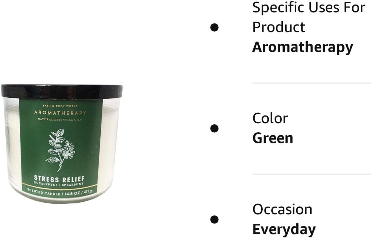 Aromatherapy Stress Relief 3-Wick Candle, Eucalyptus Spearmint