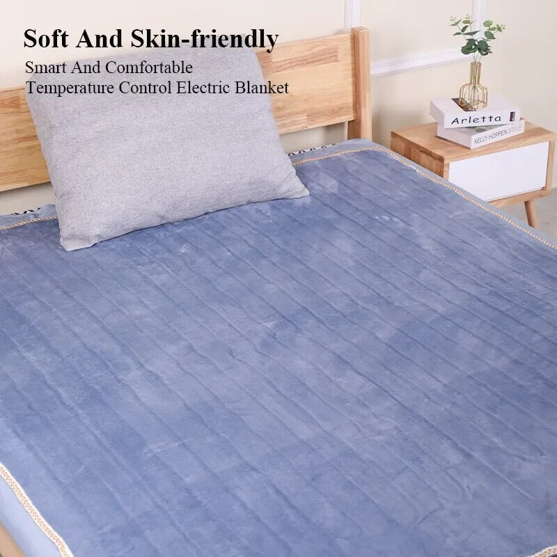 Thermal Soft Warming Winter Coral Fleece Throw Heated Heating Electric Blanket