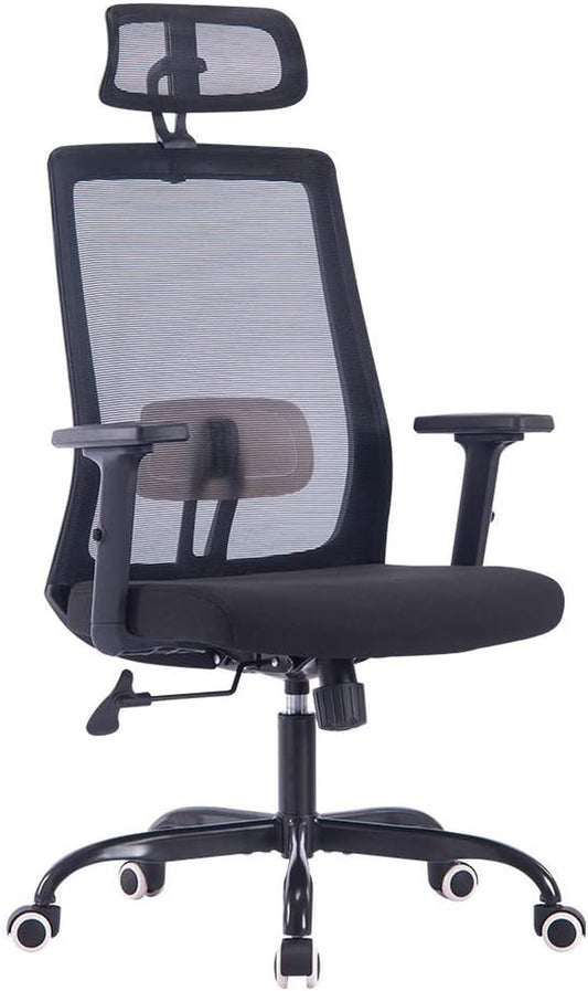 Black Office Chair, High Back Mesh Desk Chair, Ergonomic Computer Chair for Office.