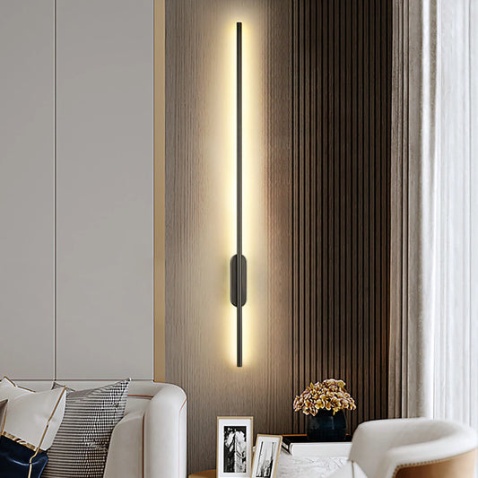 60Cm Strip LED Living Room Wall Light Modern Nordic Sofa Background Full Copper Bedroom Bedside Wall Light AC85-265V