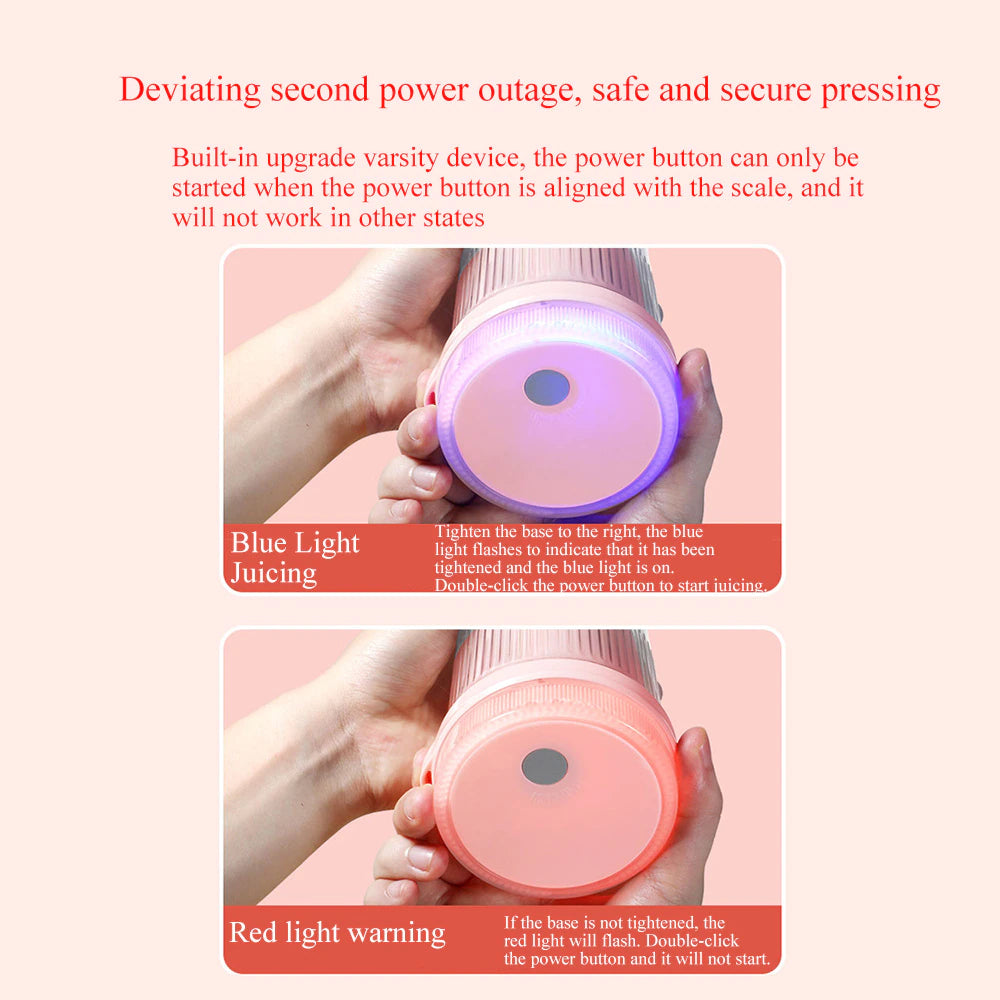 Rechargeable Mixer/Fresh Fruit Juicer Mini Fast Electric Blender/ Smoothie Maker (Portable)