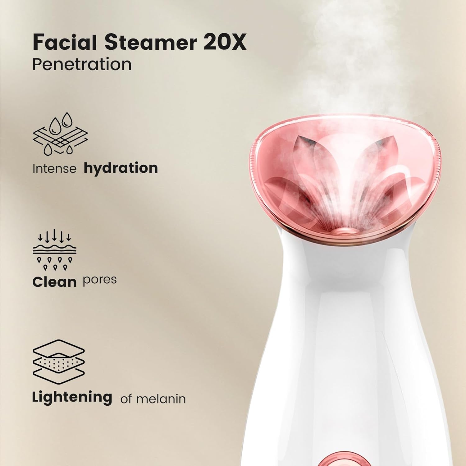 Facial Steamer Nano Ionic Hot Mist Home Sauna Facial Humidifier Spa Quality