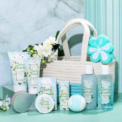  Bath Gifts Set for Women, with Essential Oil, Shower Gel, Bubble Bath, Spa Set