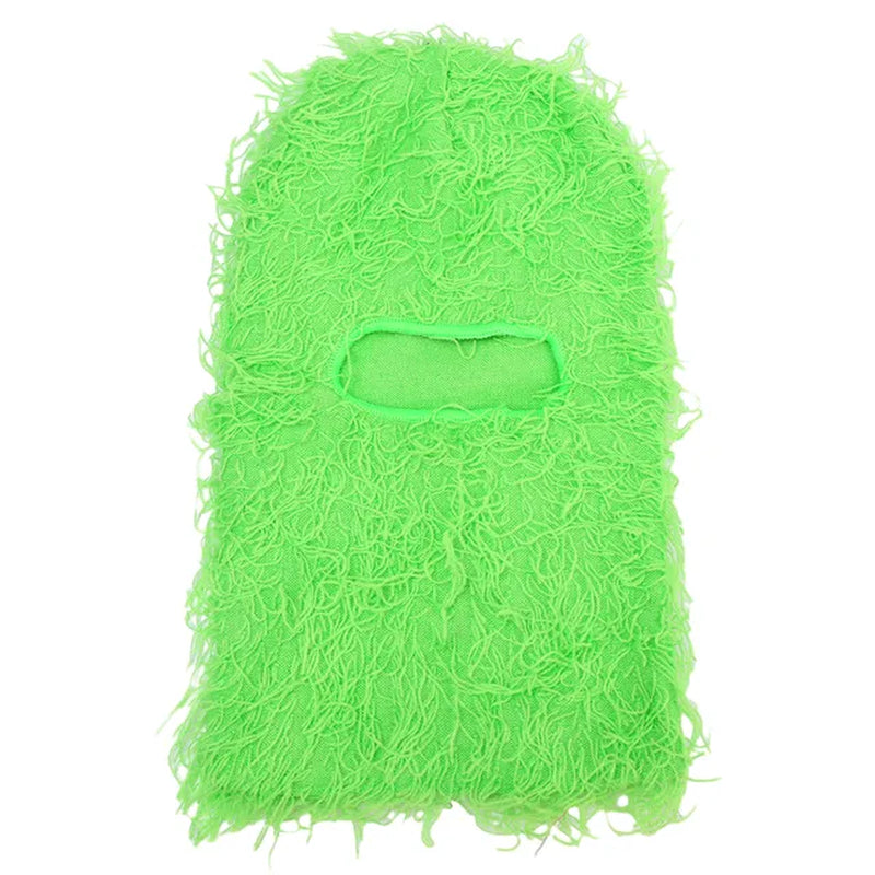  Balaclava Distressed Knitted Caps Full Face Ski Mask Women/Men Outdoor Camouflage Fleece Fuzzy Ski Balaclava BeaniesHat