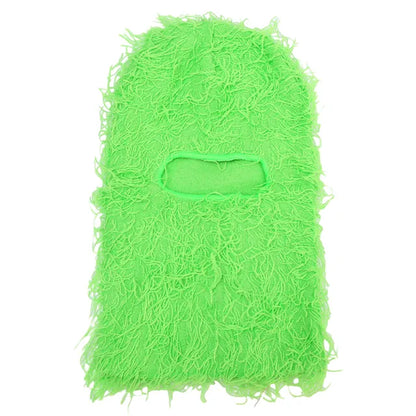  Balaclava Distressed Knitted Caps Full Face Ski Mask Women/Men Outdoor Camouflage Fleece Fuzzy Ski Balaclava BeaniesHat