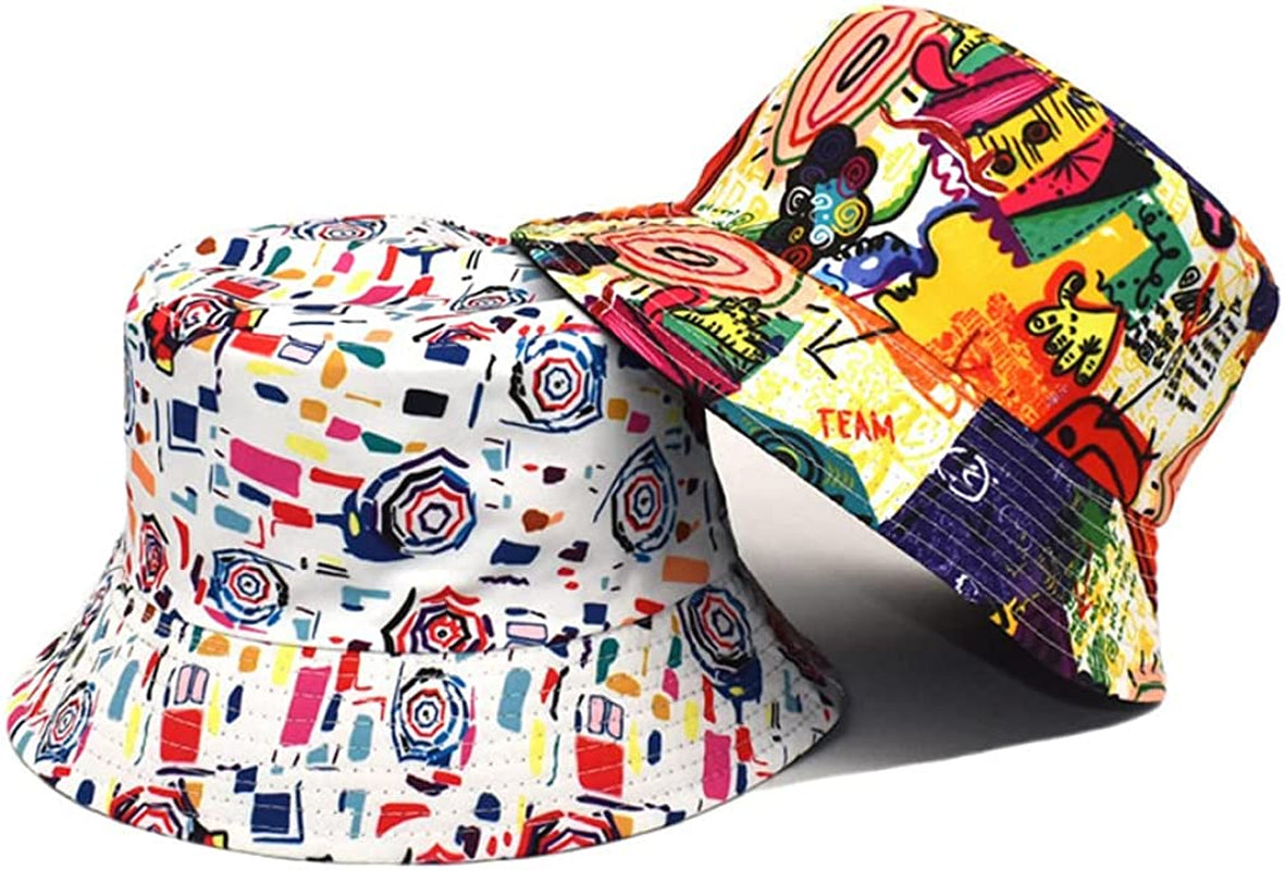 Bucket Hat for Men Women,Packable Reversible Printed Sun Hats,Fisherman Outdoor Summer Travel Hiking Beach Caps