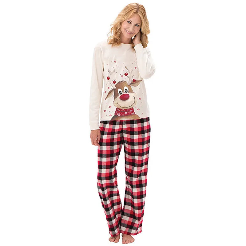  Winter Christmas Pajamas for Family Mom/Dad/Kids/Dog Deer Pajamas