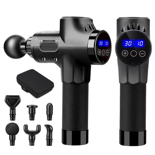 Facial Massage Gun Electric Percussion Pistol Massager Body/Neck/Back, Deep Tissue Muscle, Relaxation, Pain Relief