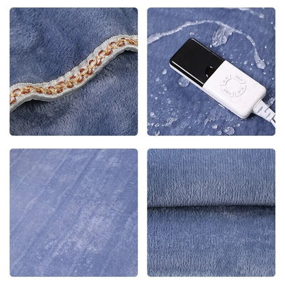 Thermal Soft Warming Winter Coral Fleece Throw Heated Heating Electric Blanket