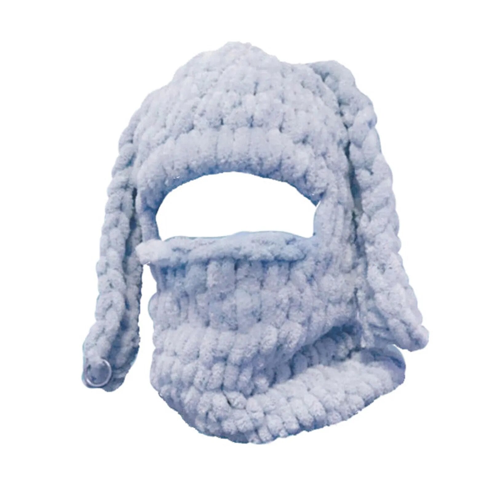 Adults Rabbit Ear Hat Funny Soft Balaclava Knitted with Ears Winter Crochet Hat 