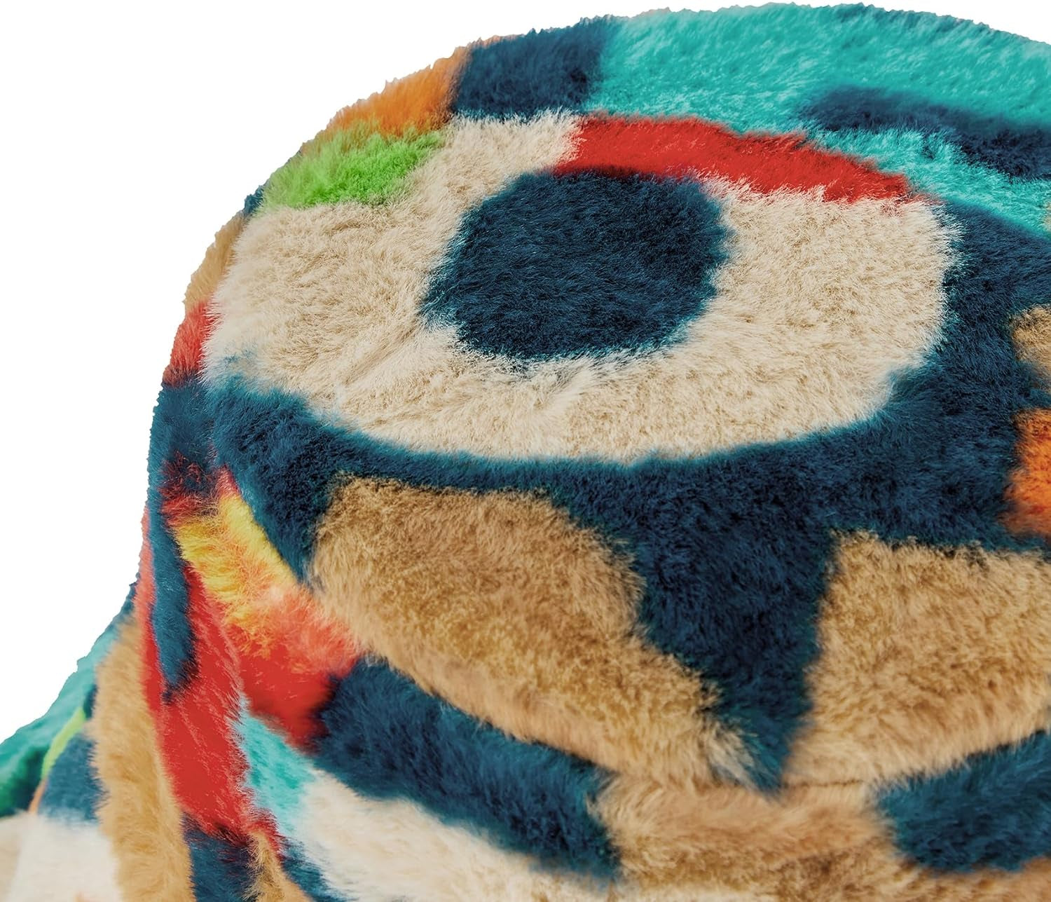 Fuzzy Bucket Hat for Women Winter, Colorful, One size