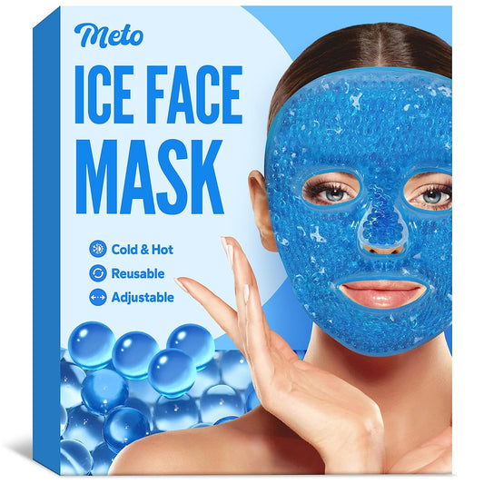 Ice Mask/ Heat Compress for Face, for Women, Skin Care (Blue)