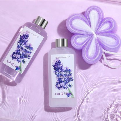 Gift Basket for Women - Bath Gifts Set, with Essential Oil, Shower Gel, Bubble Bath, Body Lotion, Lavender
