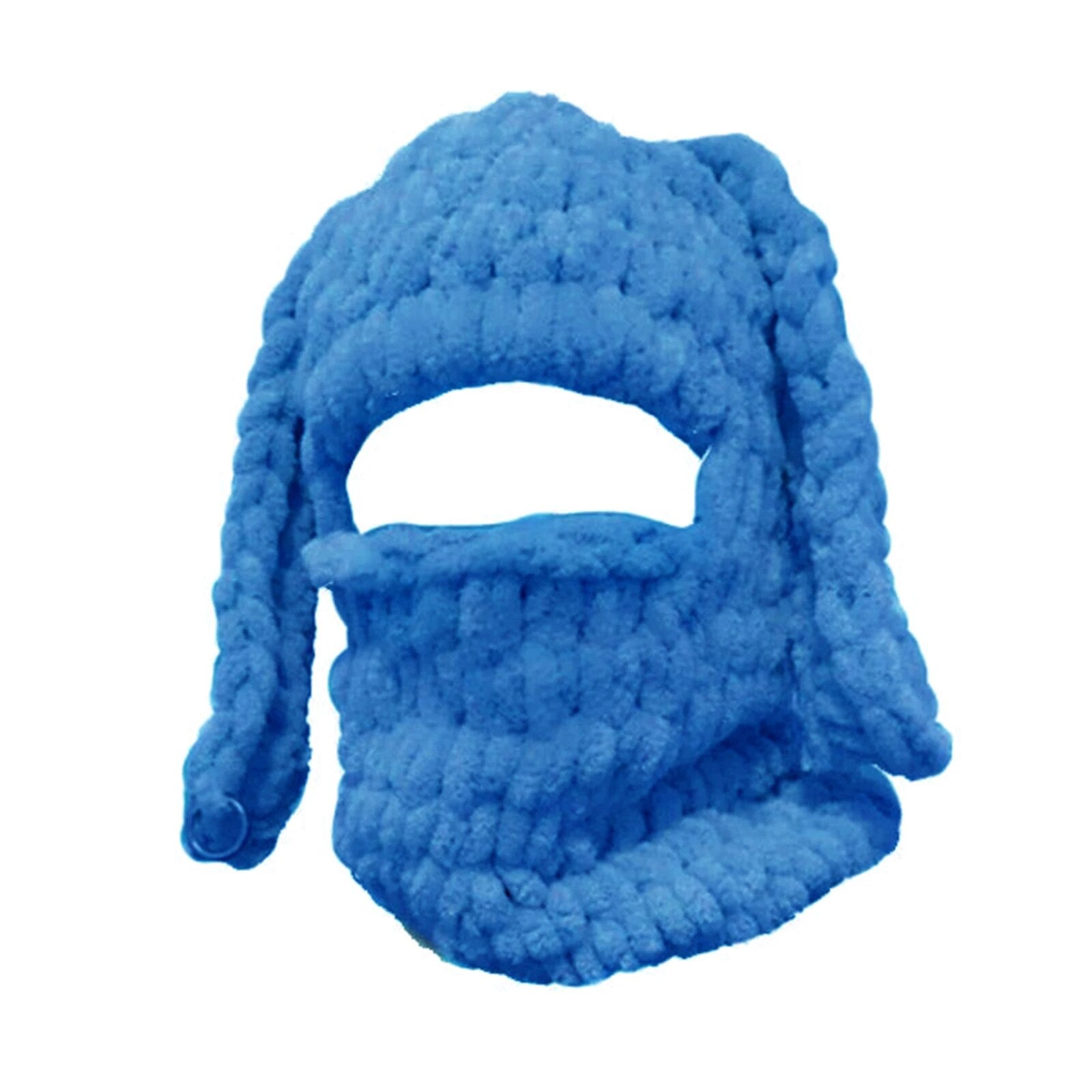 Adults Rabbit Ear Hat Funny Soft Balaclava Knitted with Ears Winter Crochet Hat 