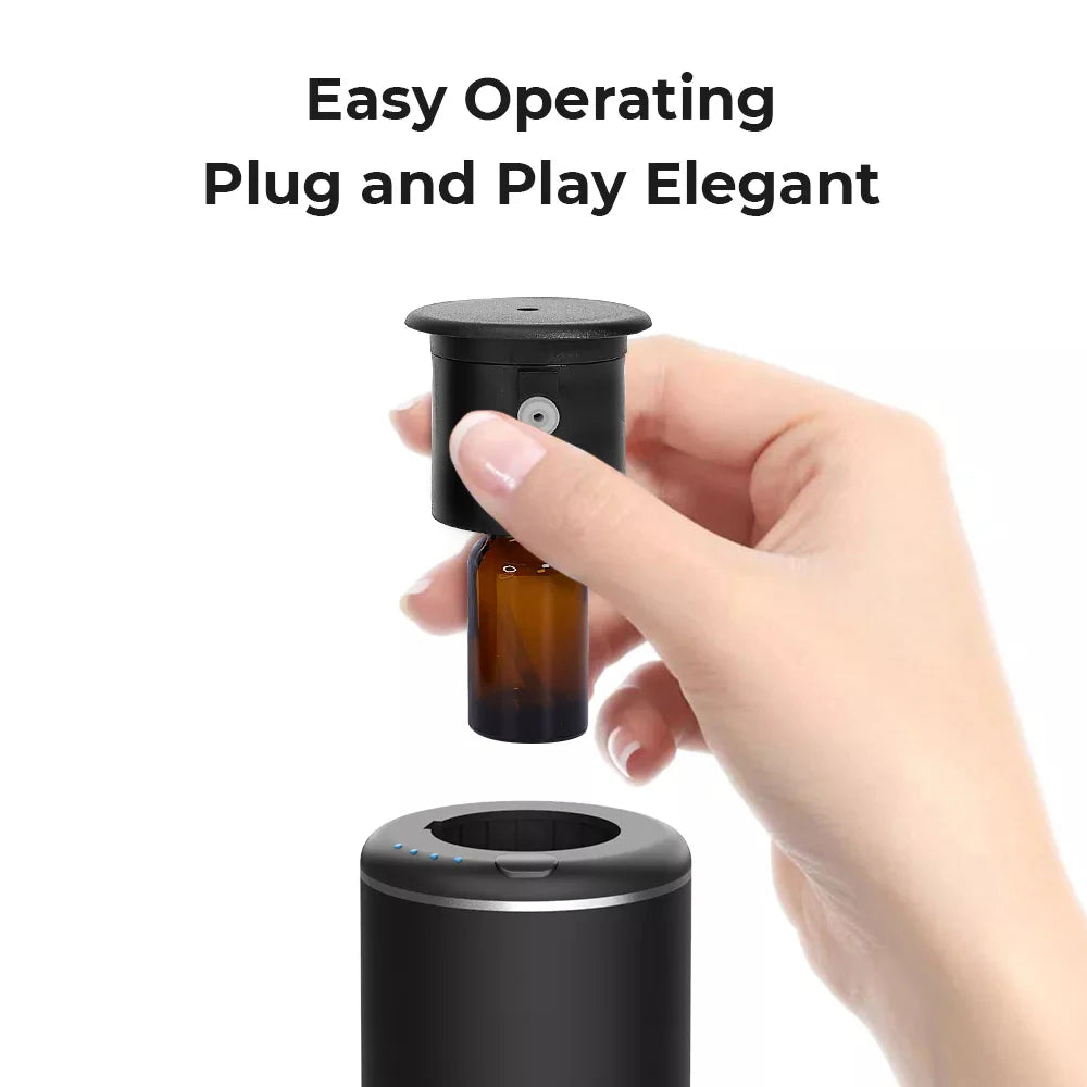 Electric Scent Car Air Freshener, USB Powered Aromatic Product Waterless Perfume Essential Oil Car Aroma Diffuser
