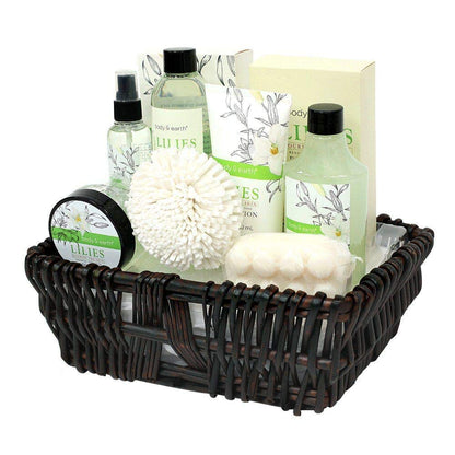 Spa/Gift Basket Gifts for Women, Lily 10Pc Spa Kit Gift Set, Bath Set