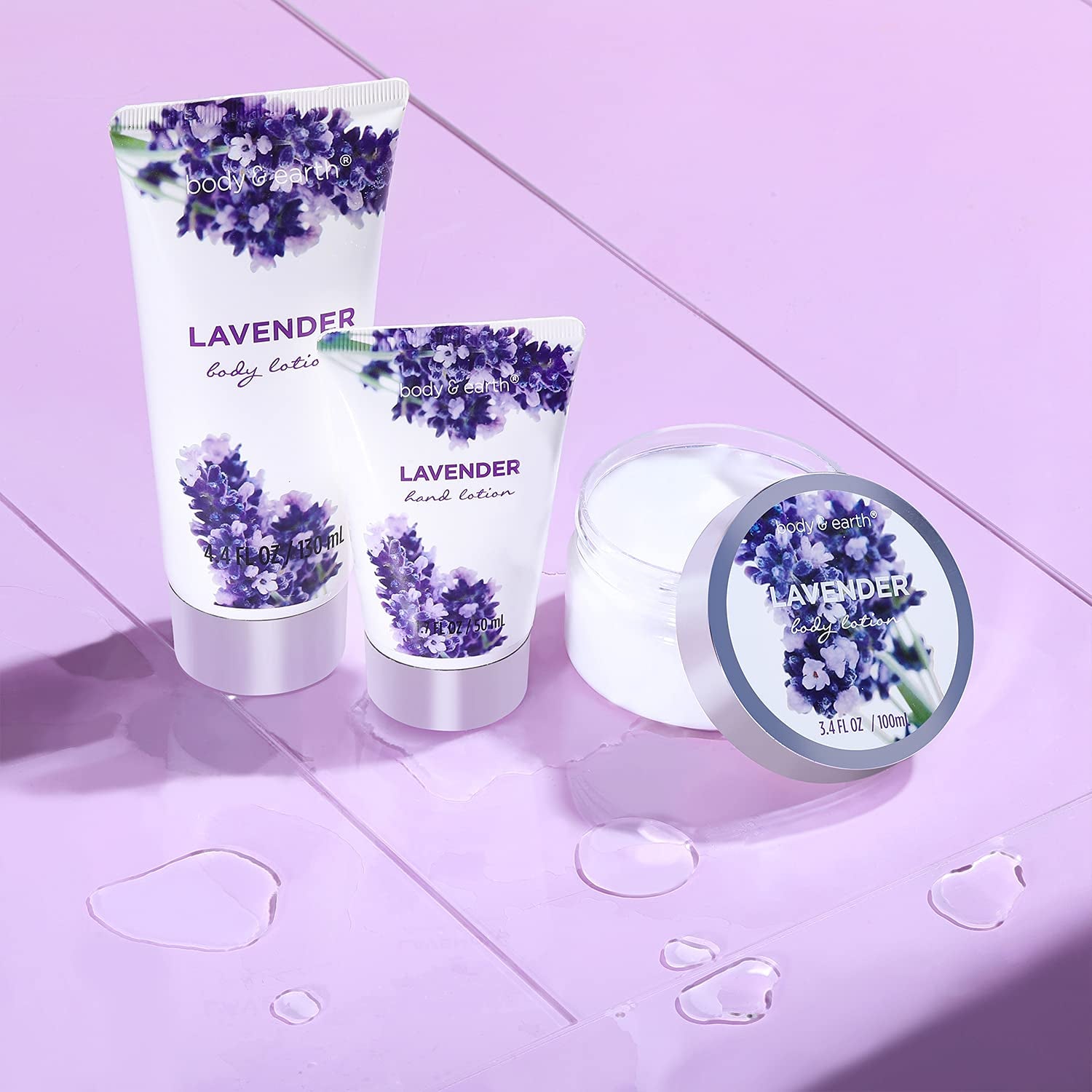 Gift Basket for Women - Bath Gifts Set, with Essential Oil, Shower Gel, Bubble Bath, Body Lotion, Lavender