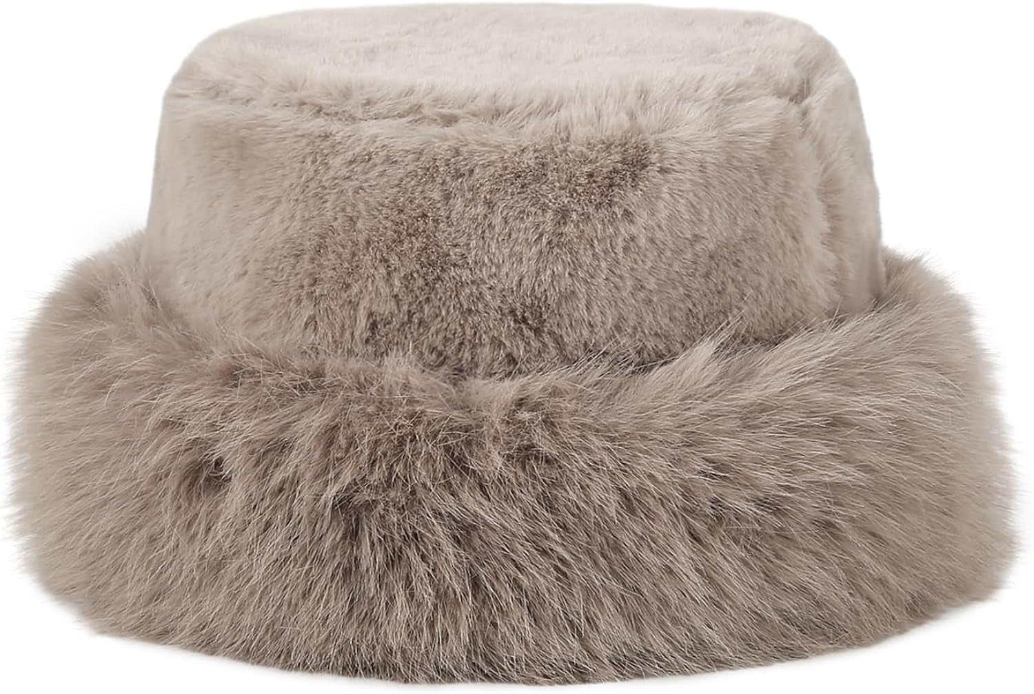 Winter Bucket Hat Fluffy Faux Fur Fisherman Plush Warm Hats Cute Fuzzy Bucket Hat for Women