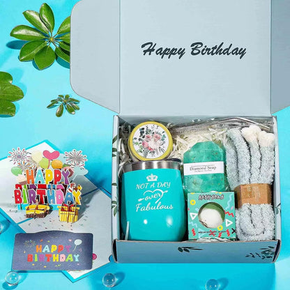 Gifts for Women,Bath Relaxing Spa Gift Basket for Her, Mom, Sister, Female Friends, Daughter,Unique Wine Gift Set Idea for Women Who Have Everything