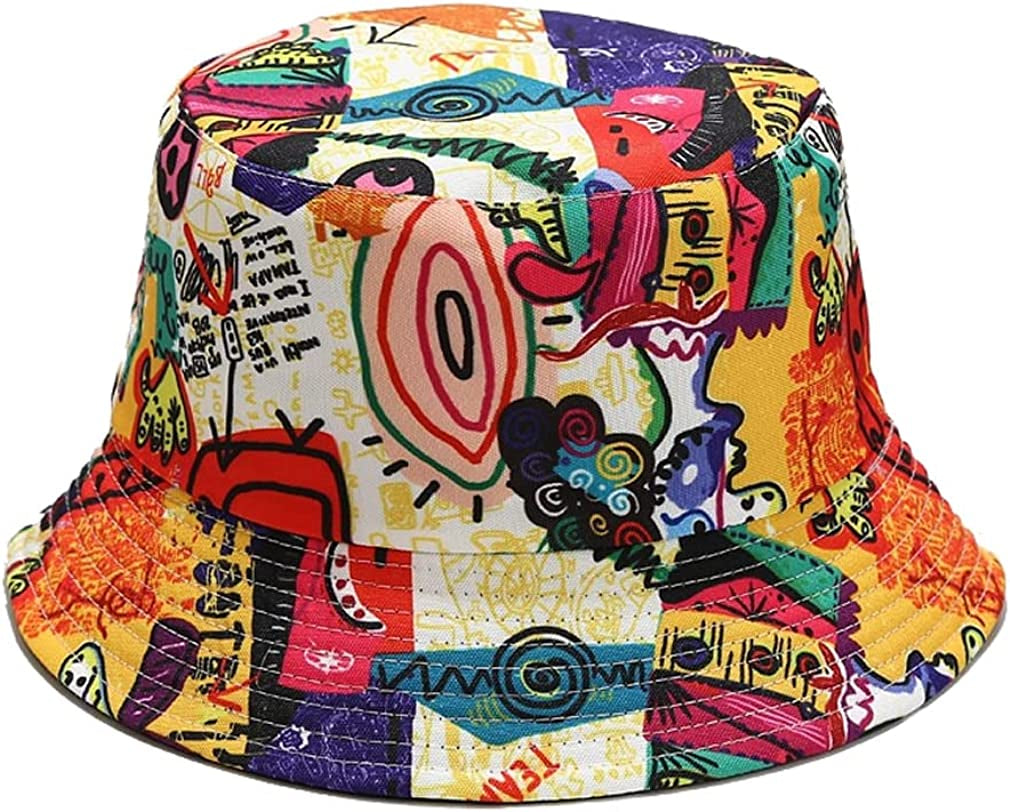 Bucket Hat for Men Women,Packable Reversible Printed Sun Hats,Fisherman Outdoor Summer Travel Hiking Beach Caps