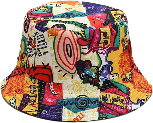 Bucket Hat for Men Women,Packable Reversible Printed Sun Hats,Fisherman Outdoor Summer Travel Hiking Beach Caps