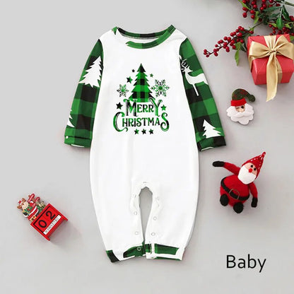 Christmas Family Matching Pajamas Sets Cotton, Long Sleeve Top+Pants Women/Men/Children